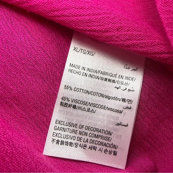 Charter Club Fuchsia Pink Roll-Tab Button Down Blouse - XL - Picture 8 of 10